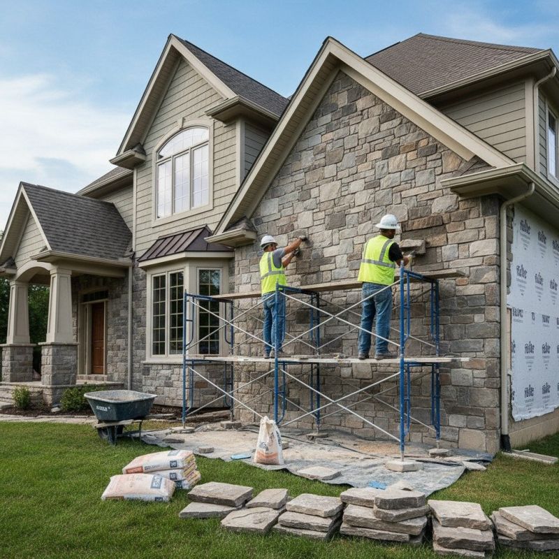 Exterior Stone Installation